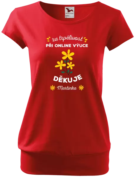 Dámské tričko Za trpělivost při online výuce 