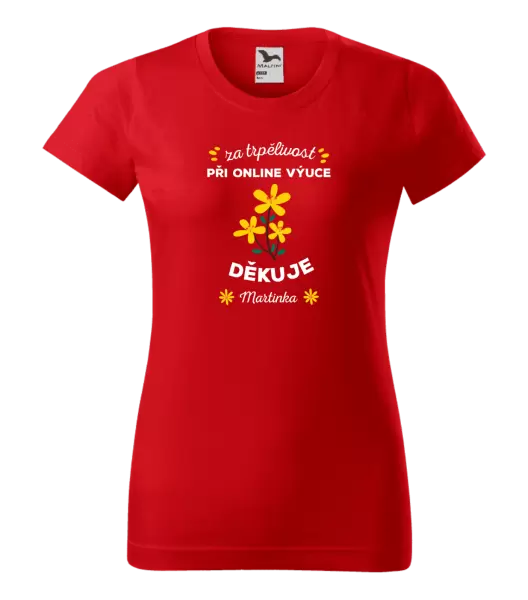 Dámské tričko Za trpělivost při online výuce