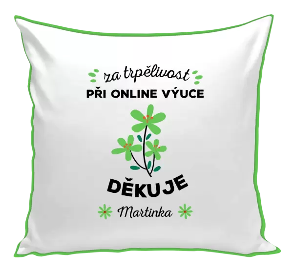 Polštář Za trpělivost při online výuce 