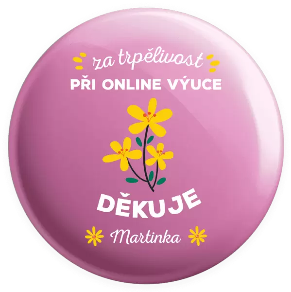 Placka Za trpělivost při online výuce