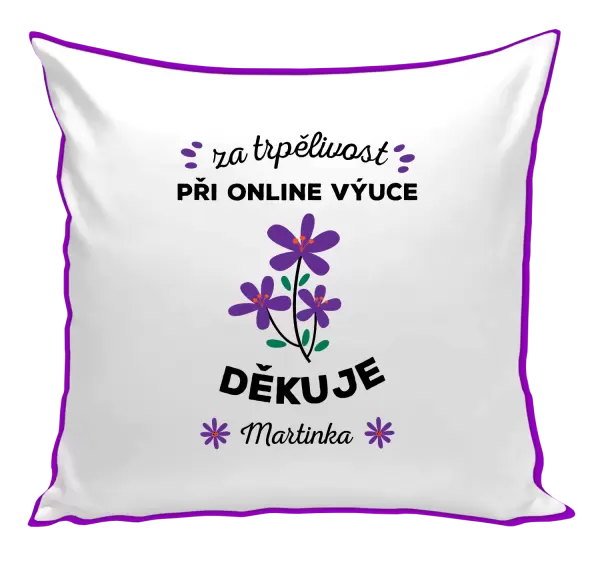 Polštář Za trpělivost při online výuce 