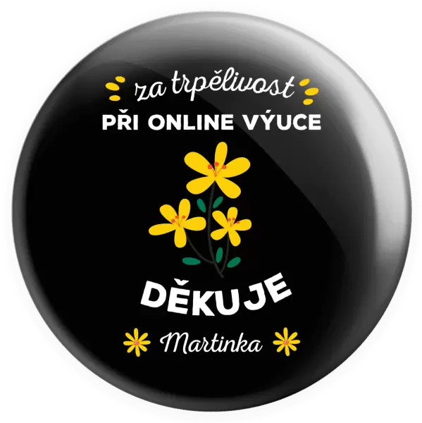 Placka Za trpělivost při online výuce