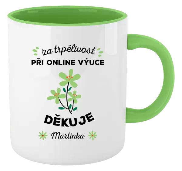 Hrnek Za trpělivost při online výuce 