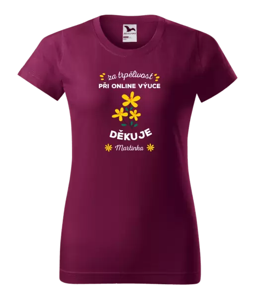 Dámské tričko Za trpělivost při online výuce