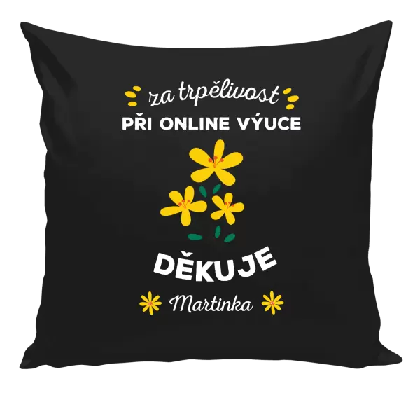 Polštář Za trpělivost při online výuce