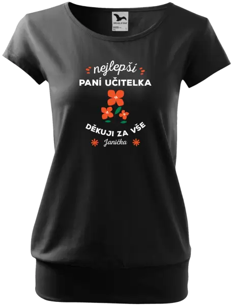 Dámské tričko Nejlepší paní učitelka - Jméno