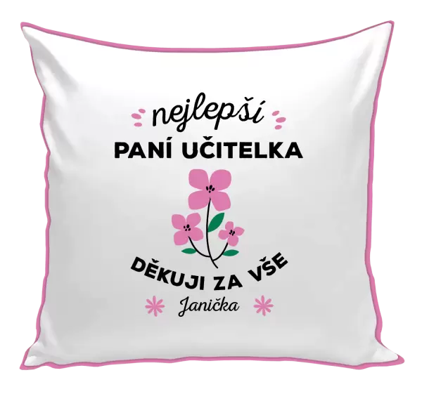 Polštář Nejlepší paní učitelka - Jméno