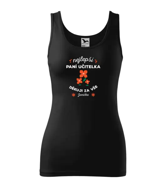 Dámské tílko Nejlepší paní učitelka - Jméno