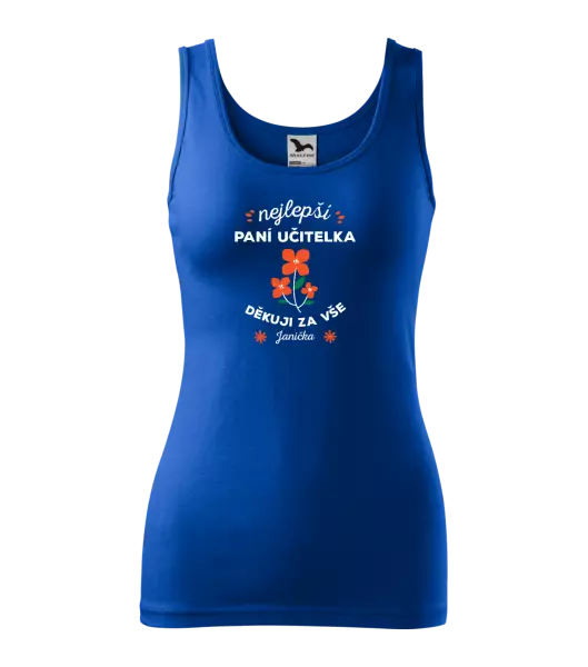 Dámské tílko Nejlepší paní učitelka - Jméno