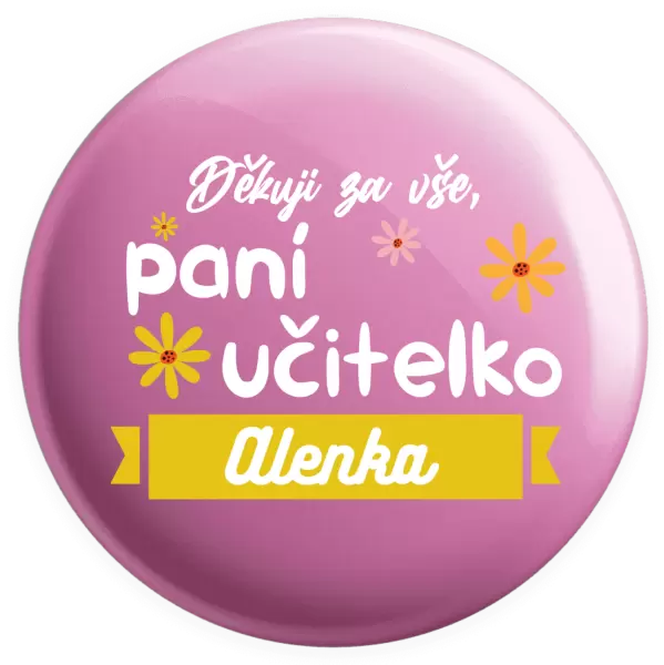 Placka Děkuji za vše paní učitelko