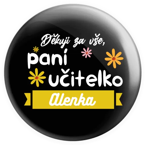 Placka Děkuji za vše paní učitelko