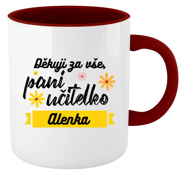 Hrnek Děkuji za vše paní učitelko