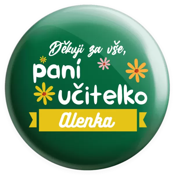 Placka Děkuji za vše paní učitelko