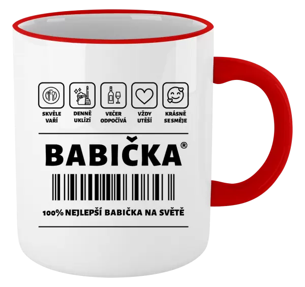 Hrnek Čárový kód - babička