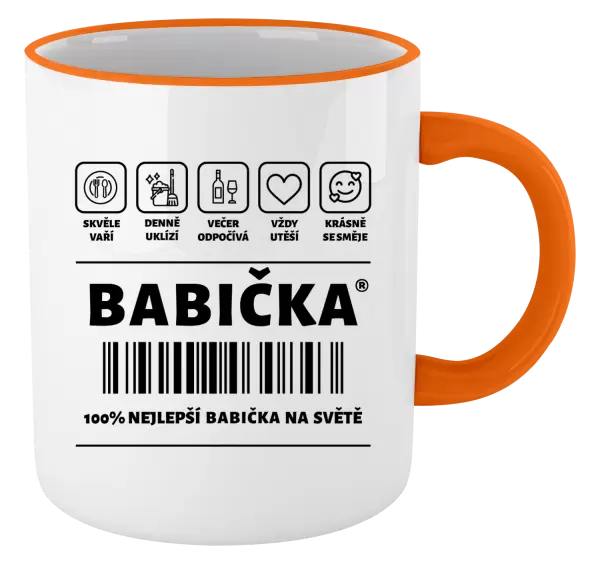 Hrnek Čárový kód - babička