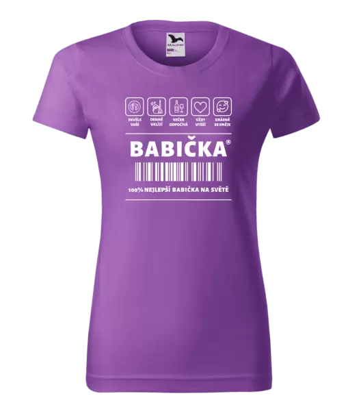 Dámské tričko Čárový kód - babička