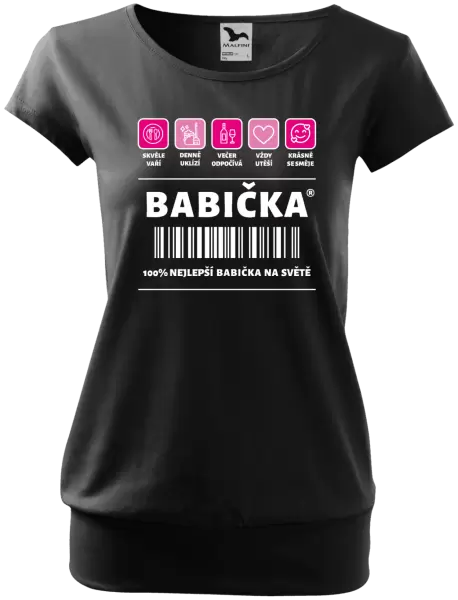 Dámské tričko Čárový kód - babička