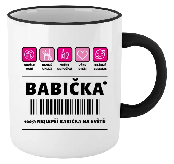 Hrnek Čárový kód - babička