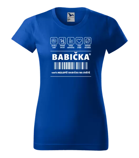 Dámské tričko Čárový kód - babička