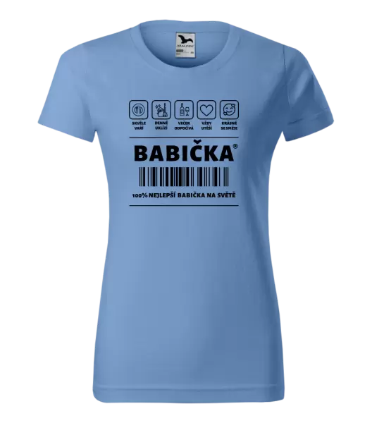 Dámské tričko Čárový kód - babička