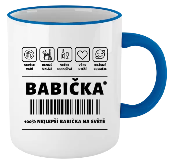 Hrnek Čárový kód - babička