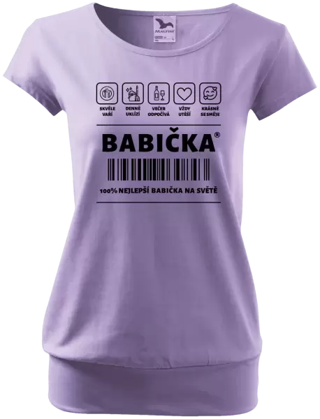 Dámské tričko Čárový kód - babička