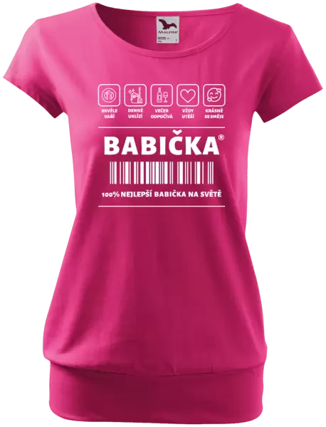 Dámské tričko Čárový kód - babička