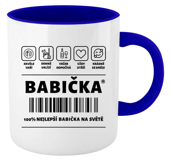 Hrnek Čárový kód - babička