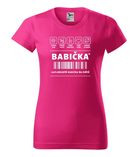 Dámské tričko Čárový kód - babička