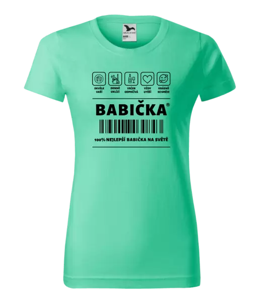 Dámské tričko Čárový kód - babička