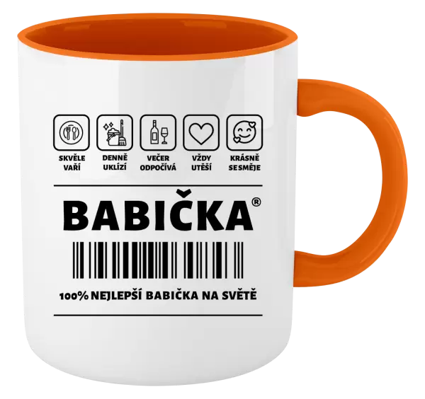 Hrnek Čárový kód - babička