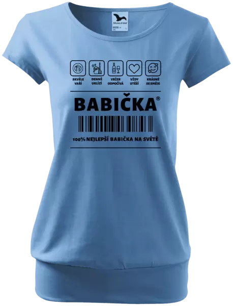 Dámské tričko Čárový kód - babička
