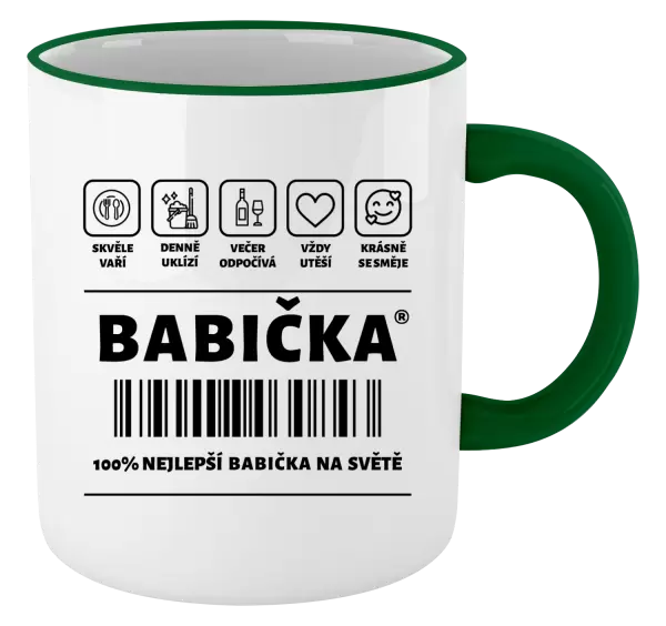 Hrnek Čárový kód - babička