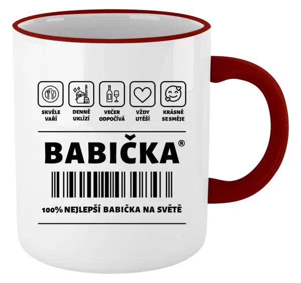 Hrnek Čárový kód - babička