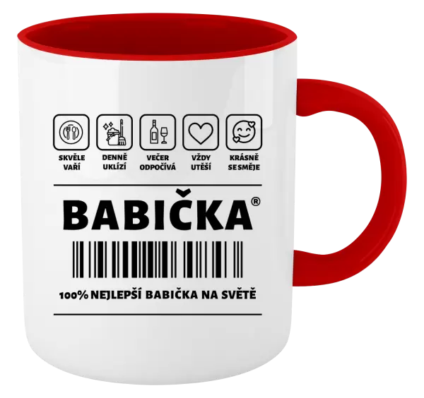 Hrnek Čárový kód - babička