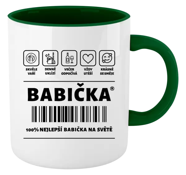 Hrnek Čárový kód - babička