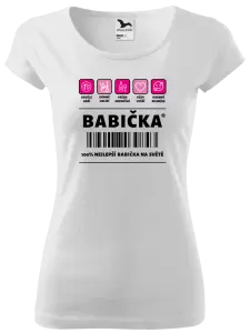 Dámské tričko Čárový kód - babička