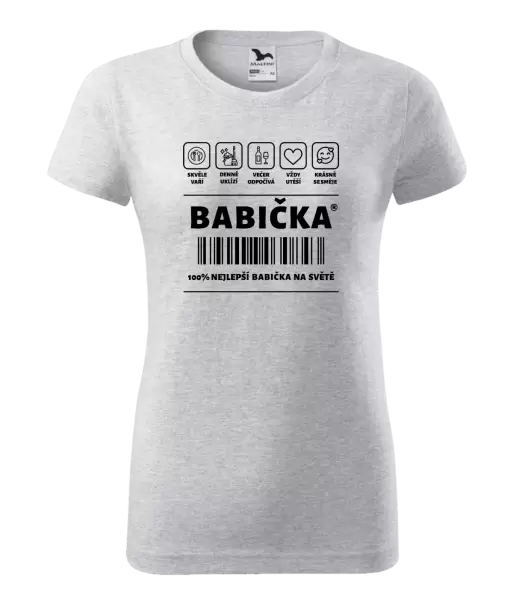 Dámské tričko Čárový kód - babička