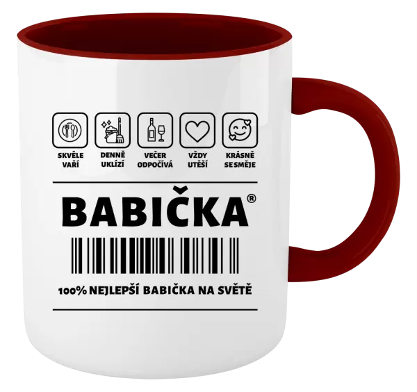 Hrnek Čárový kód - babička