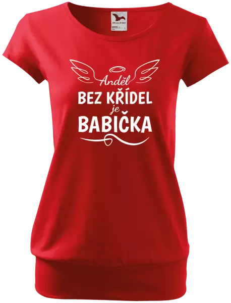 Dámské tričko Anděl bez křídel - babička