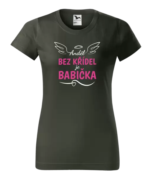 Dámské tričko Anděl bez křídel - babička