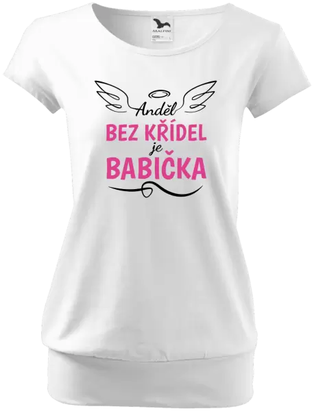 Dámské tričko Anděl bez křídel - babička