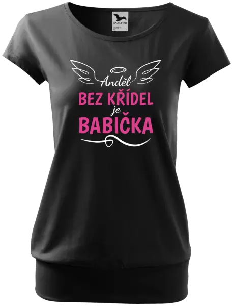 Dámské tričko Anděl bez křídel - babička