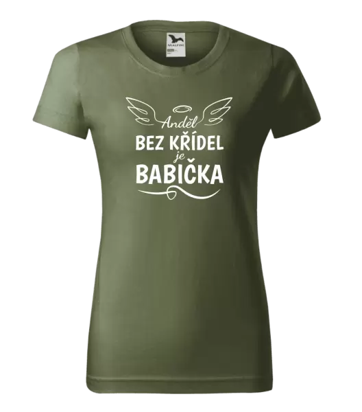 Dámské tričko Anděl bez křídel - babička