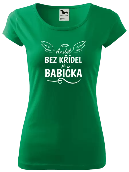 Dámské tričko Anděl bez křídel - babička