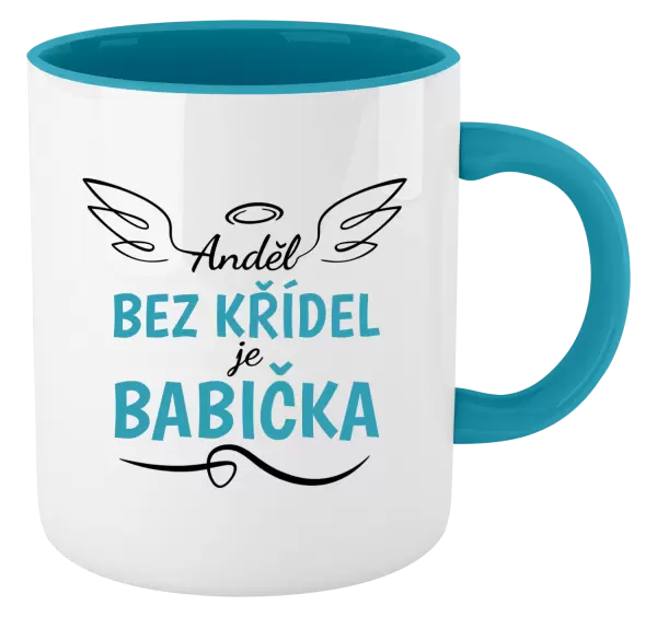 Hrnek Anděl bez křídel - babička