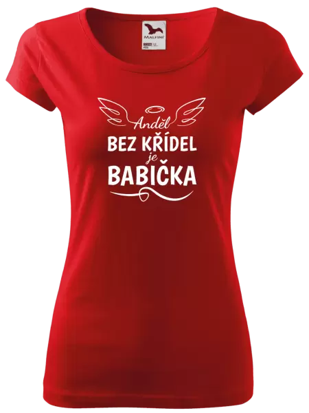 Dámské tričko Anděl bez křídel - babička