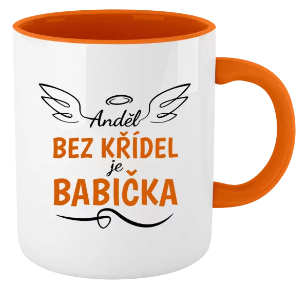 Hrnek Anděl bez křídel - babička