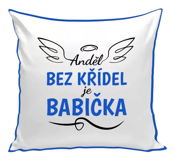 Polštář Anděl bez křídel - babička