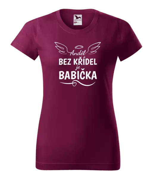 Dámské tričko Anděl bez křídel - babička